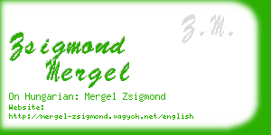 zsigmond mergel business card